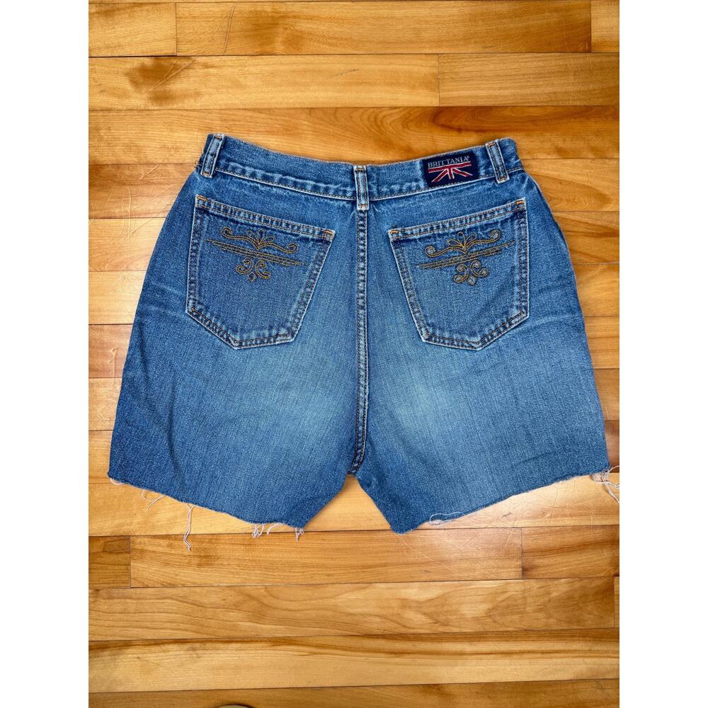 Vintage Brittania Jean Shorts Cutoffs, Medium Wash, Waist 26", 80s 90s Denim